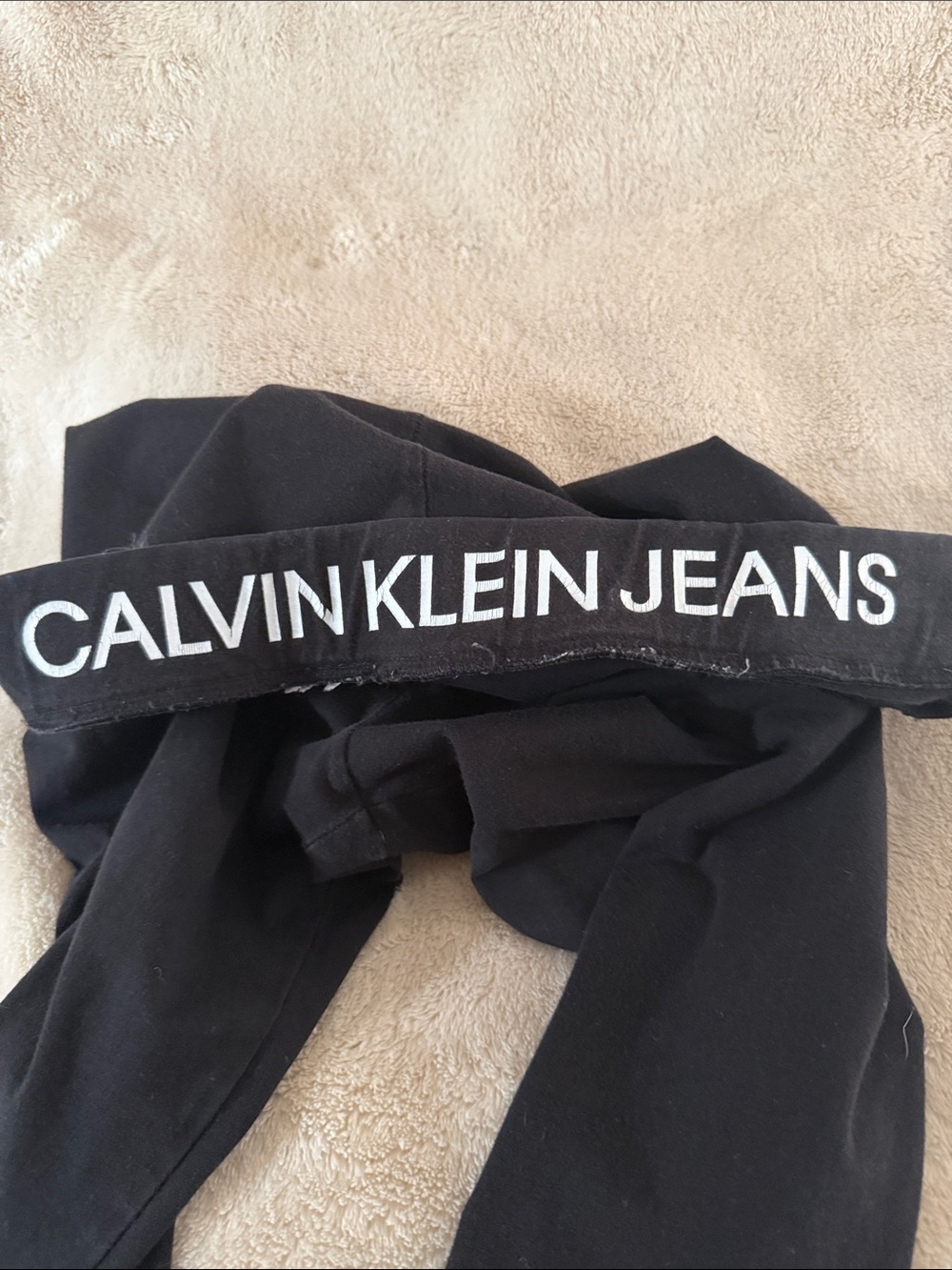 Calvin Klein Jeans Black Logo Waistband Jeggings